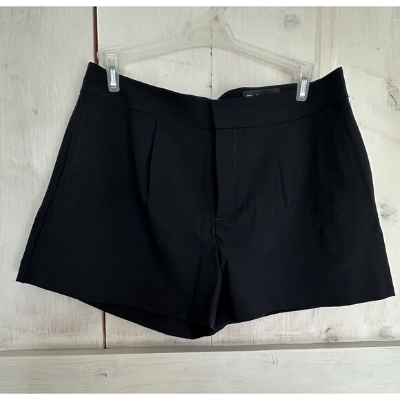 Outerknown Pleated Dark‎ Navy Virgin Wool Suit Short Women's Size 12 Italy $128 - Picture 1 of 10